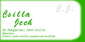 csilla jech business card